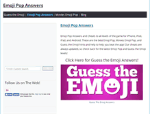 Tablet Screenshot of emojipopanswers.com